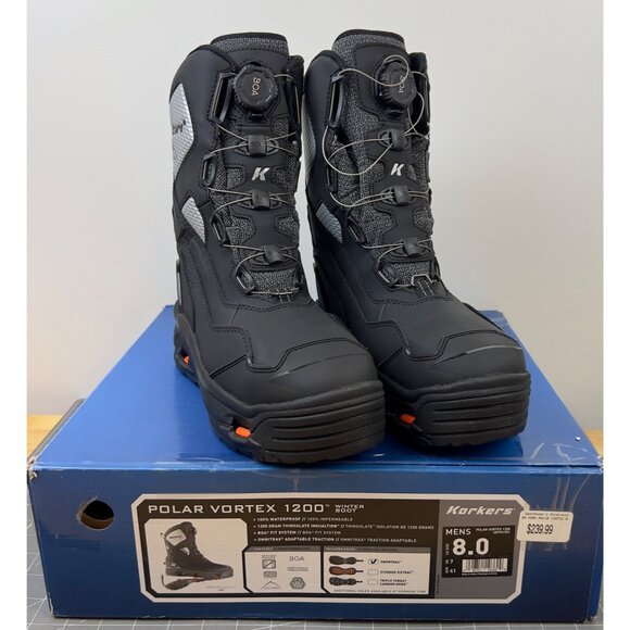 Korkers Men's Polar Vortex BOA Waterproof Insulated Boots, 1200 Gram New - Picture 1 of 13